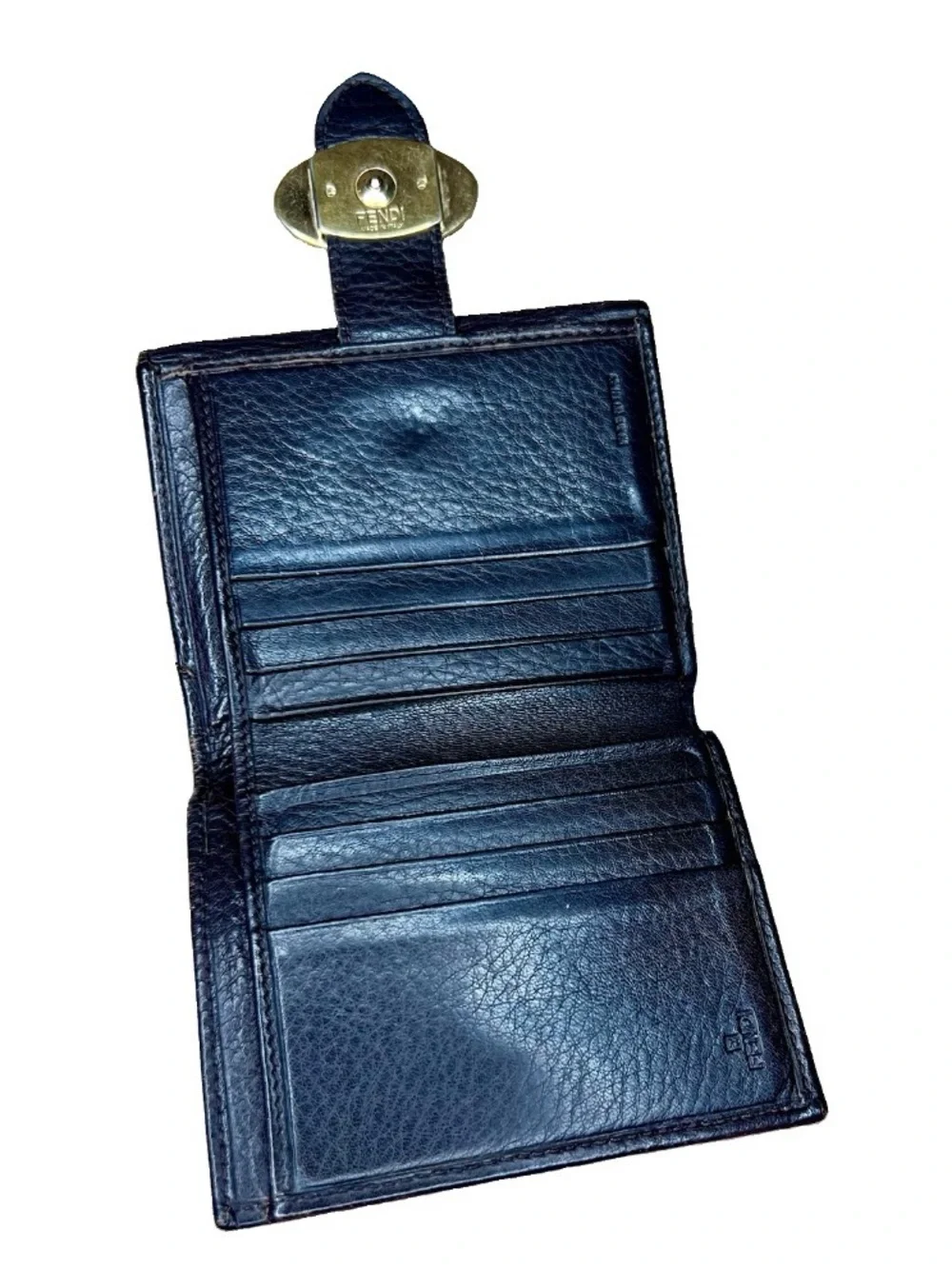 Fendi Zucca Canvas and Leather Small Wallet in Brown